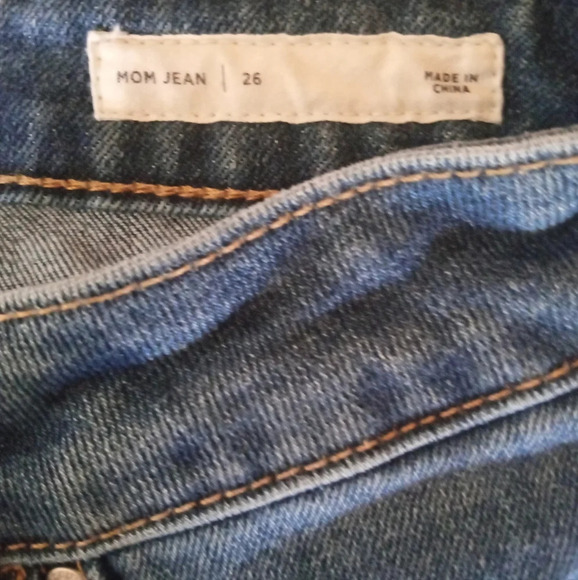 Pacsun Dark High Rise Mom Jeans Cotton Denim 5 Pocket Size 26 - Picture 6 of 7